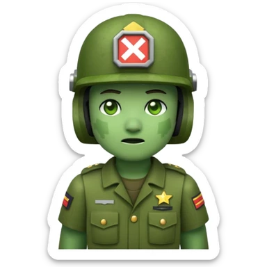 A Minecraft creeper from the military sticker