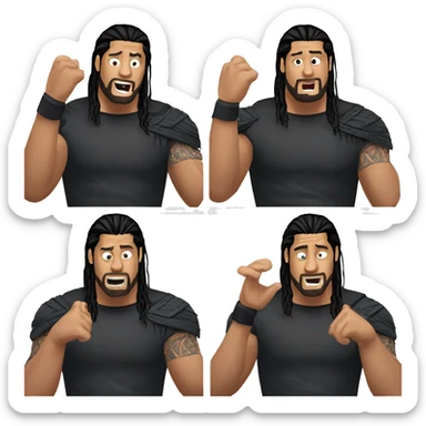 Roman Reigns throwing up the 1 sticker