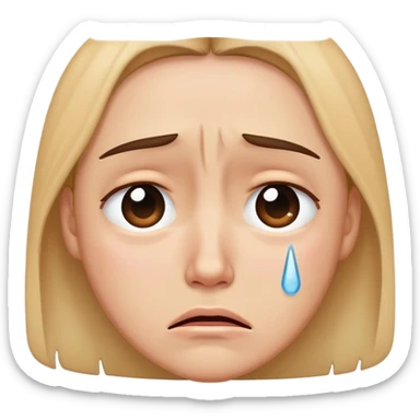 sad person crying with tears sticker