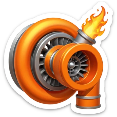 turbocharger spitting fire sticker