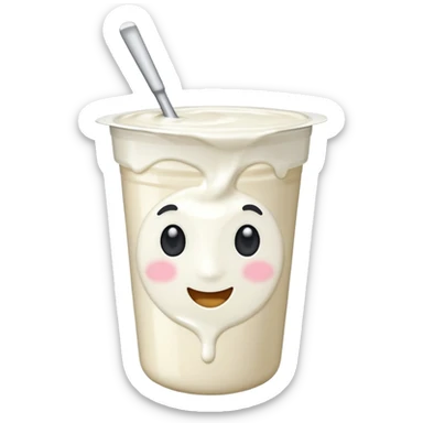 Iphone dropped in yogurt packet sticker