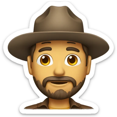 Cuyo con un sombrero de vaquero  sticker