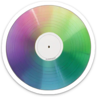  Vinyl record with statistic graph form sticker