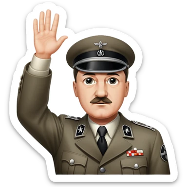Adolf hitler with salute sticker