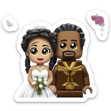 Lego Queen Amadala of Naboo and Anakin  Skywalker get married then have kids together.  sticker