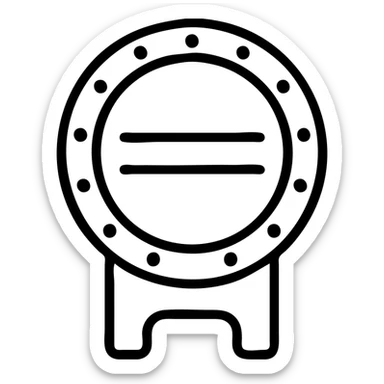outlined sino Chinese drum icon sticker