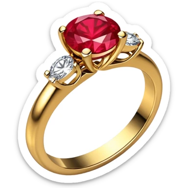 glitter rubi diamond married ring sticker