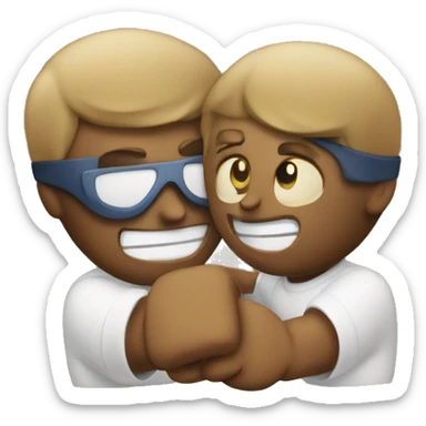 make a fighting emoji like encouraging one another sticker