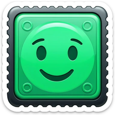 green approved stamp sticker