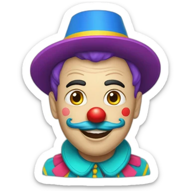 clown from Astana IT University sticker
