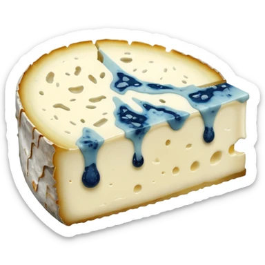 moldy brie cheese slice sticker