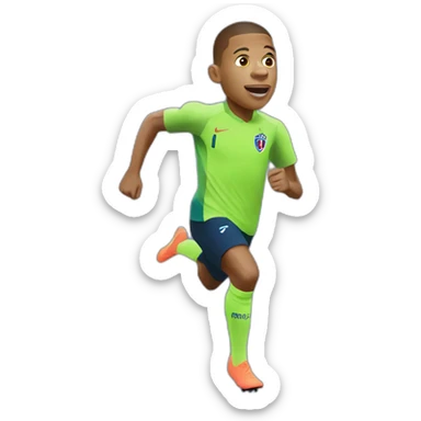 mbappe running after champions league sticker
