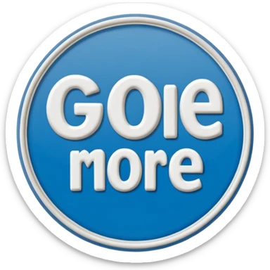 A PVC patch showing the words "GO ONE MORE" sticker