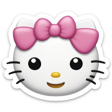Hello kitty winking at you with one eye sticker
