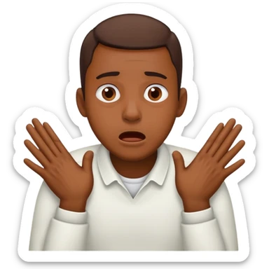 Man choking himself with his hands sticker