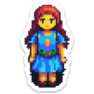 simple pixel art male and female icon set, gender symbols sticker