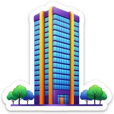 I want a 7 floors building with 7 colours. Starting with violet, indigo, blue, green, yellow, orange , red sticker