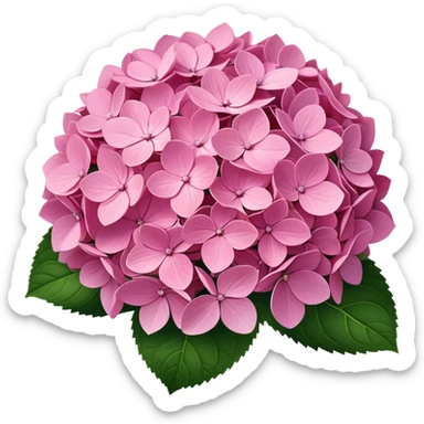 ultra realistic pink hydrangea sticker