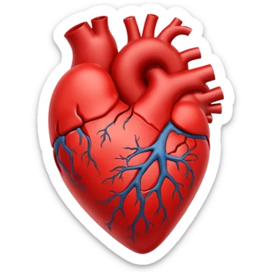 red beating heart sticker