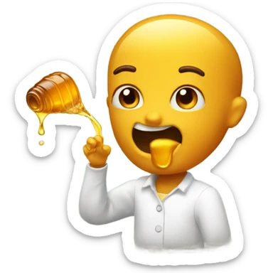 emoji throwing up honey sticker
