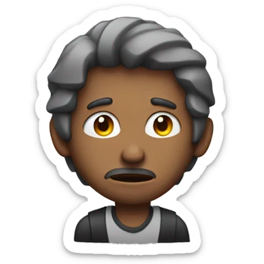 Men who cry trying to fix a broken heart of his wife sticker