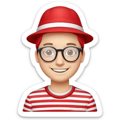 Photo of a friend made to look like where’s wally sticker