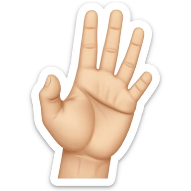 Palm in the stomach sticker