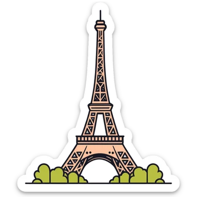 Pic of me in front of Eiffel Tower  sticker