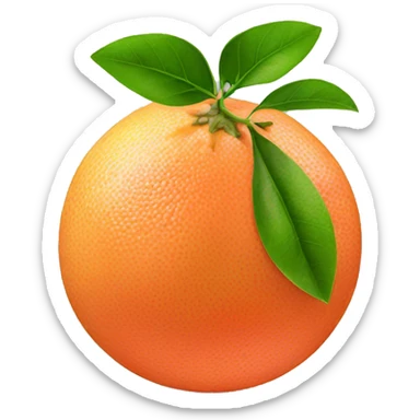 Grapefruit with leaves sticker