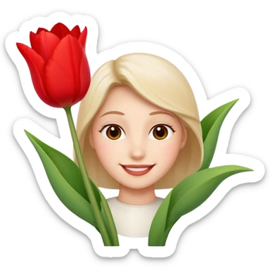 Combination of 🥰 and 🌷 sticker