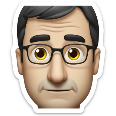 john oliver not smiling at all sticker