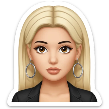 chloe kardashian with earrings sticker