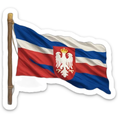 Old serbian flag sticker