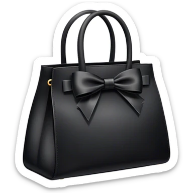 black bag with bows on the handles sticker