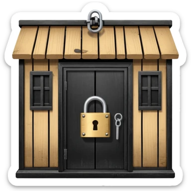 restaurant building with padlock, dark and closed, shut down sticker