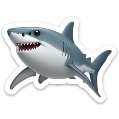 shark mixe bird sticker