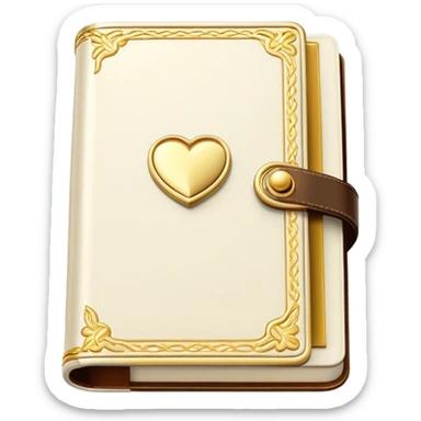 Luxury ivory diary book sticker