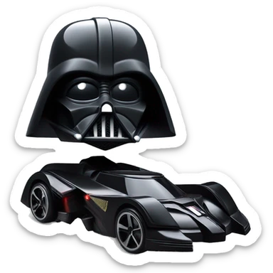 Darth Vader themed sporty Batman rc car  sticker