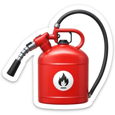 2d red gas can ios emoji with black nozzle sticker