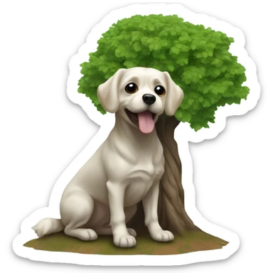 Malteser Dog with Tree sticker