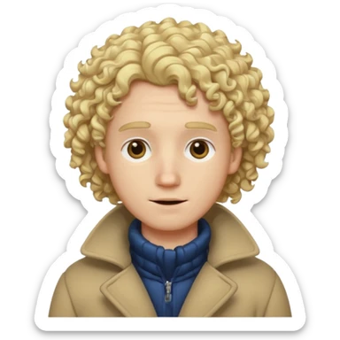 Man with Curly Hair – Blonde curls wearing winter clothes




 sticker