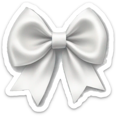 white satin bow sticker