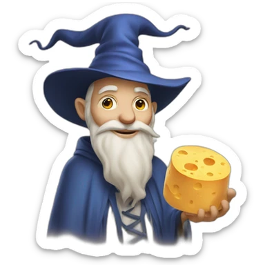 dave the magical cheese wizard sticker