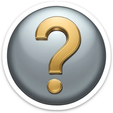 Question mark character sticker