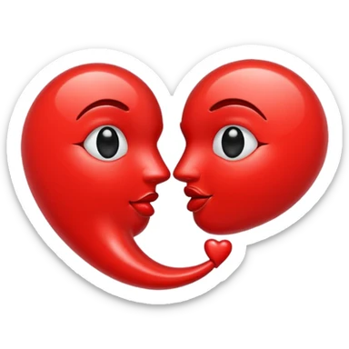 Question mark with a kiss  sticker