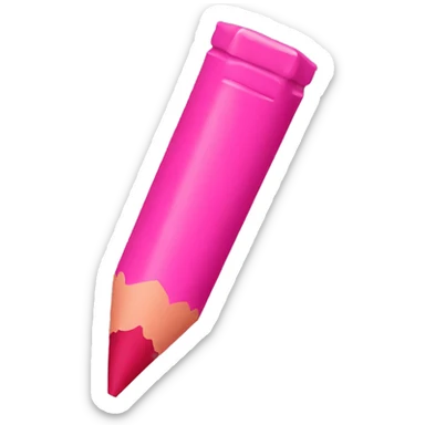 pink crayola crayon without pencil bottem sticker
