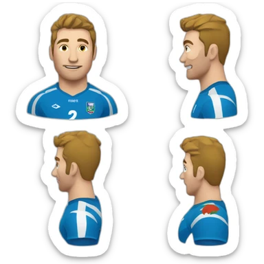 un joueur de rugby sticker