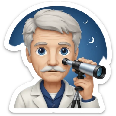 old sailor with a telescope sticker