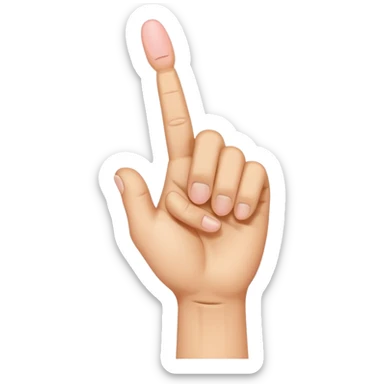 Regular leg with hand middle finger sticker