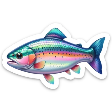 Rainbow trout fish sticker